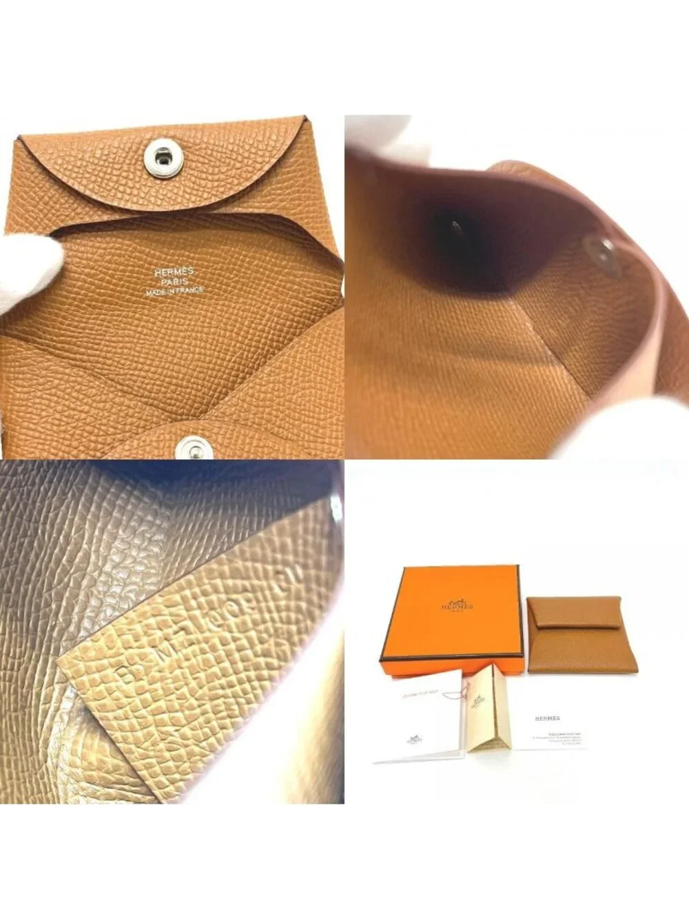 Hermes Coin Case Bastia Veau Epsom Gold
